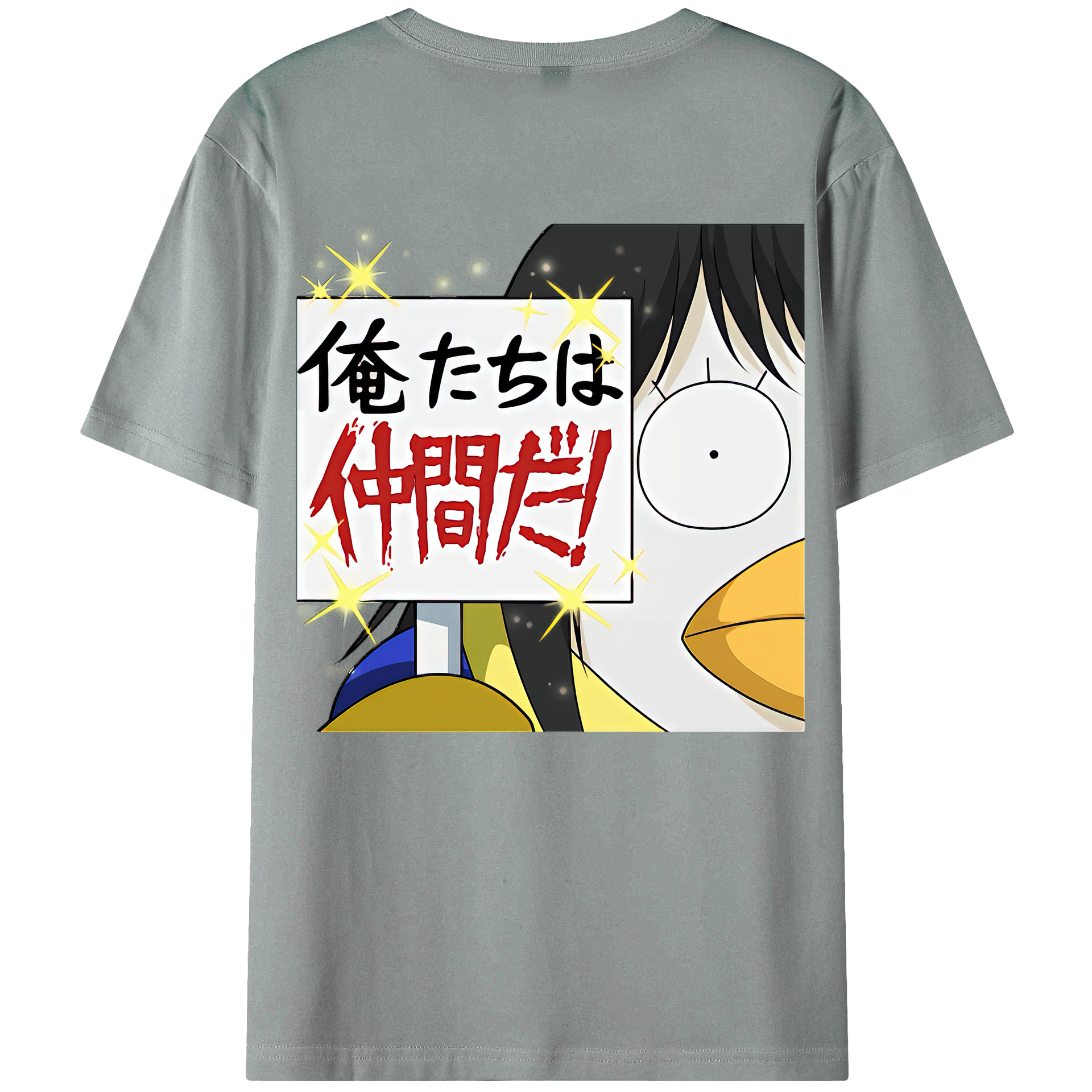 （画像用） ぎんたま 坂田銀時（さかたぎんとき） 神楽 志村新八（しむら しんぱち） GINTAMA Sakata Gintoki Kagura Shimura Shinpachi 綿100％ メンズ半袖Tシャツ（バックプリント） 通気性